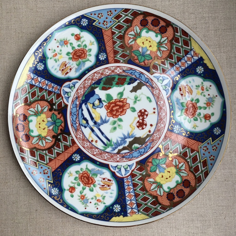 Miyako Imari Ware Plate Handcrafted in Japan